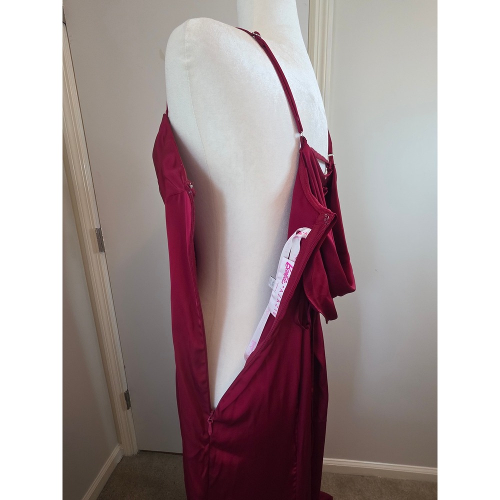 Barbie Azazie NWT Wynni Gown Dress Burgundy Formal Wedding Autumn Homecoming - Picture 13 of 14